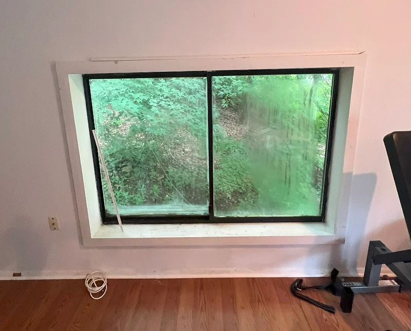 Cloudy sliding window needing replacement in Redding Ct